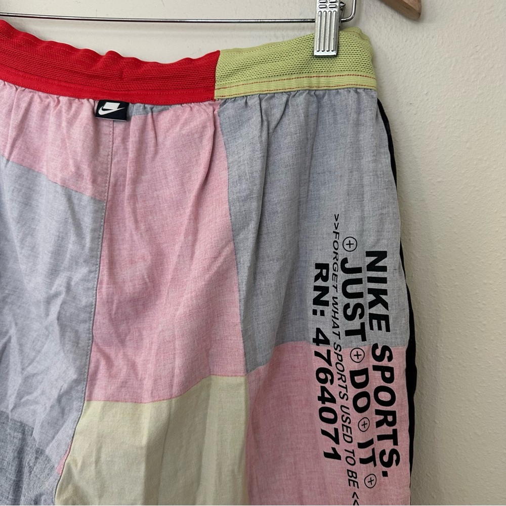 NIKE Color block Patchwork Woven Drawstring Cotto… - image 7